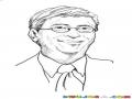 Dibujo De Bill Gates Para Pintar Y Colorear