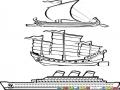 Dibujo De Barcos Para Colorear La Evolucion De Los Barcos En El Tiempo