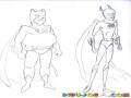 Colorear A Batman Gordo Y Batman Delgado