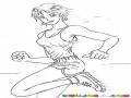 Colorear Corredora Dibujo De Chica Corriendo Para Pintar Y Colorear A Una Mujer Trotadora Y Maratonista