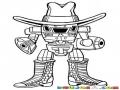 Colorear Robot Vaquero