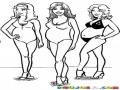 Modelos Embarazadas Para Colorear Dibujo De Tres Mujeres Embarazadas En Calzoneta Modelando