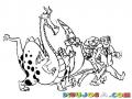 Dibujo Del Mago Merlin Con Un Dragon Y Dos Amigos Para Pintar Y Colorear