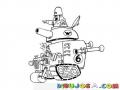 Tanque Tractor Para Pintar Y Colorear Dibujo De Tractor Tanque T