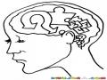 Tormenta De Ideas Para Colorear Pensamientos En Cerebro Trabajando Y Maquinando Soluciones