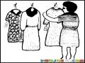 Tienda De Vestidos Dibujo De Mujer Comprando Vestidos Para Colorear Senora Buscando Un Vestido En Una Tienda De Ropa