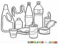 Dibujo De Botellas De Cocina Y Enlatados Para Pintar Y Colorear Libro De Recetas Bolsa De Cocina Lata De Gaseosa Y Vaso De Yougurt En La Cocina