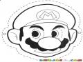 Mascara De Mario Bros Para Pintar Y Colorear Cara De Mariobros