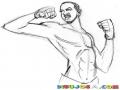 Dibujo De Peleador Delgado Peso Mosca Para Pintar Y Colorear Luchador Flaquito