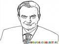 Colorear a Jose Luis Rodriguez Zapatero Presidente de Espaï¿½a en el 2011