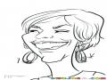 Dibujo De Mujer Sonriendo Para Colorear