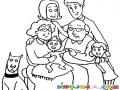 Hastaelchucho Dibujo De Abuelitos Papas E Hijos Para Pintar Y Colorear Foto Familiar Con Los Abuelos Los Padres Los Nietos Y Hasta El Chucho