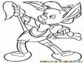 Dibujo de Pinocho convirtiendose en burro