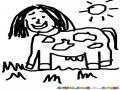 Mujer Con Cuerpo De Vaca Para Colorear Dibujo De Vaca Con Cara De Mujer Dibujo De Mujervaca Vacamujer