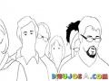 Gente Cansada Dibujo D Eun Grupo De Empleados Cansados Y Desmotivados Para Pintar Y Colorear