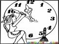 Luchando Contra El Tiempo Dibujo De Mujer Tratando De Detener El Tiempo Para Pintar Y Colorear El Tiempo Pasa Y No Regresa