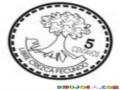 5 Centavos De Guatemala Moneda De Cinco Centavos De Guatemala Para Pintar Y Colorear 5len Con Leyenda Libre Crezca Fecundo En Alusion A La Ceiba El Arbol Nacional De Guatemala
