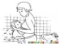 Bebe Tomando Pecho Dibujo De Bebe Chupando Chiche De Mama Para Pintar Y Colorear Lactancia Materna