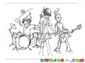 Banda De Rock Para Colorear Jovenes Rockeros