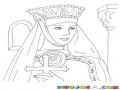 Reina Sin Rey Dibujo De Una Reyna Solitaria Para Pintar Y Colorear