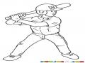 Dibujo D Eun Beisbolista Bateador Con Casco Y Bate Para Pintar Y Colorear Jugador De Beisbol