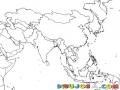 Mapa De Asia Para Pintar Y Colorear Mapa Del Orinete Y Del Medio Oriente Pakistan India Rusia China Korea Japon Y Filipinas