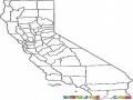 Mapa Del Estado De California Para Pintar Y Colorear