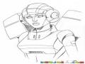 Dibujo De Mujer Robot Para Pintar Y Colorear Robota Transformer