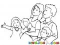 Familia Integrada Dibujo De Una Familia De 5 Integrantes Para Pintar Y Colorear Papas Con Tres Hijos