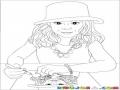 Dibujo De Autoretrato Para Pintar Y Colorear A Una Chica Autoretratandose Para Colorear A Una Chava Dibujandose A Ella Misma