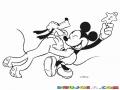 Dibujo De Pluto Y Mickeymouse Para Pintar Y Colorear