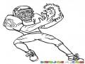 Dibujo De Un Jugador De Futbol Americano Con Un Puercoespin En Las Manos Para Pintar Y Colorear