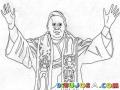 Dibujo De El Papa Para Pintar Y Colorear Al Papa Benedicto Papabenedicto Papavenedicto Papa Benedictus Con Brazos Extendidos