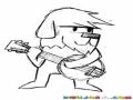 Perrito Guittarista Dibujo De Perro Con Un Banyo Para Pintar Y Colorear Perro Blues