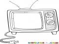 Colorear Televisor Viejo Blanco Y Negro