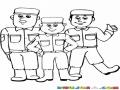 Soldados De Infanteria Dibujo De 3 Soldados Para Pintar Y Colorear