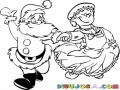 Santaclaus Y Mamaclaus Dibujo De Santa Claus Bailando Con Mama Claus Para Pintar Y Colorear A Papanoel Y Mamanoel