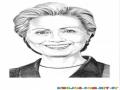 Colorear a Hillary Clinton