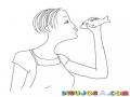 Dibujo De Mujer Besando A Un Pescadito Para Pintar Y Colorear Beso En La Boca A Un Pez