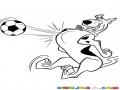 Depechito Dibujo De Scooby Doo Parando Una Pelota De Pechito Para Pintar Y Colorear Scoobydoo Escubidu Futbolista
