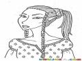 La Hija De Spok Dibujo De Chica Avatar Con Trenzas Para Pintar Y Colorear Mujer Con Orejas Puntiagudas