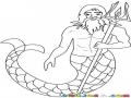 Reydelmar Dibujo De Netupo Rey Del Mar Para Pintar Y Colorear Al Rey Sireno