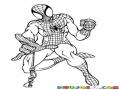 Dibujo De Spiderman Tirando Tela De Arana Para Pintar Y Colorear Hombre Arana Tirando Telarana