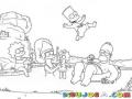 Dibujo De Homero Y Su Familia Disfrutando Del Verano Para Pintar Y Colorear A Homerosimpson Y Su Familia En La Playa