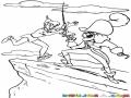 Peterpan Dibujo De Peter Pan Peleando Con El Capitan Garfio Para Pintar Y Colorear