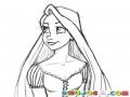 Dibujo De La Princesa Rapunzel 2012 Para Pintar Y Colorear A Rapuncel Rapunsel Princesitarapunzel
