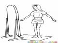 Anorexia Dibujo De Mujer Anorexica Viendose Al Espejo Con Complejo De Gorda Para Pintar Y Colorear Mujer Vulimica Bulimica Voulimica Boulimica