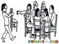 Dibujo De Amigos Sentado En Sillas Hablando En Un Circulo E Invitando A Otra Persona Para Unirse Al Grupo Para Colorer
