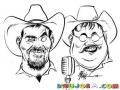Dibujo De Vaqueros Comediantes Para Pintar Y Colorear