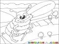 Dibujo De Abejorro Volando Para Pintar Y Colorear